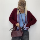 cardigan con bordo a righe contrast